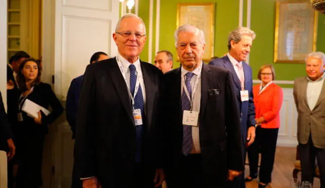 PPK se reunió con Mario Vargas Llosa en España