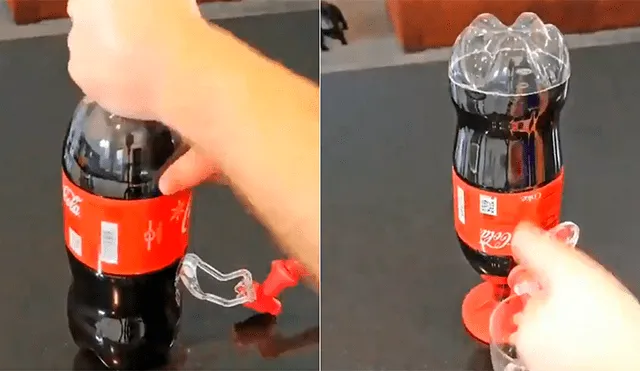 YouTube: Usuario muestra una ingeniosa manera para beber gaseosa de forma sorprendente
