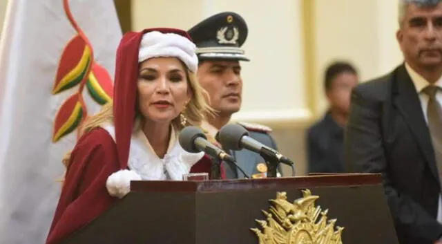 Jeanine Áñez dijo que Bolivia vivirá una Navidad especial por conseguir la paz. Foto: Difusión.