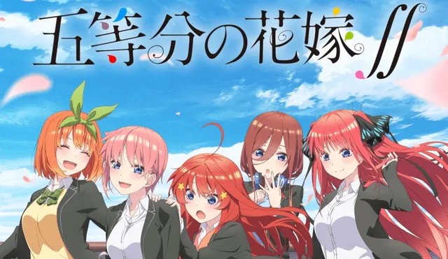 Conoce aquí más acerca de la segunda temporada de Go-toubun no hanayome. Foto: Funimation