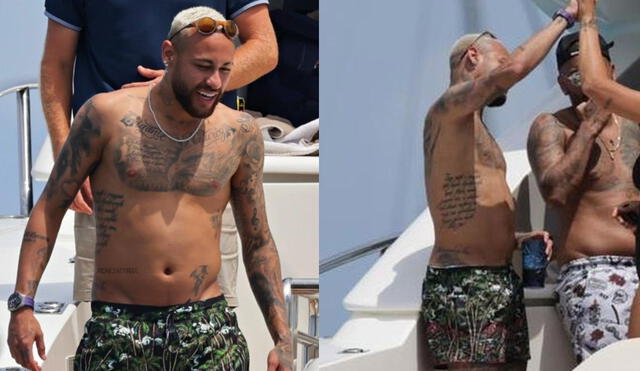 Neymar de vacaciones en Ibiza y su descuidado físico. Foto: Agencia GTRES
