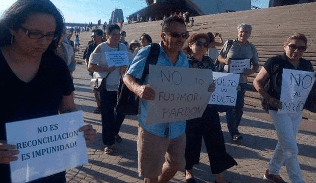 Por el indulto a Alberto Fujimori, en Sidney también hubo protestas