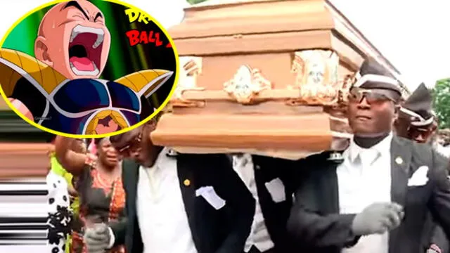 Desliza las imágenes para ver la peculiar parodia hecha sobre la muerte de Krillin en Dragon Ball Super con el meme de los africanos bailando con un ataúd. Foto: YouTube/Stop Motion History