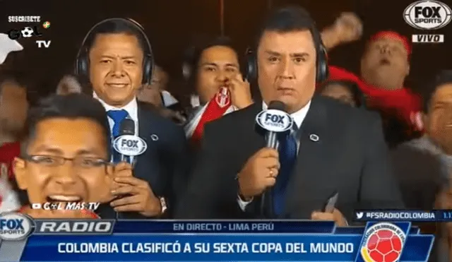 YouTube: Hinchas interrumpen transmisión de Fox Sports Colombia y alientan a Perú [VIDEO]