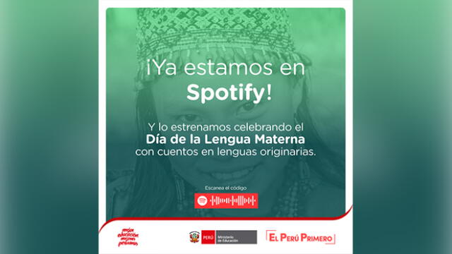 Minedu ingresa a Spotify estrenando cuentos en quechua y aimara. Foto: Minedu.