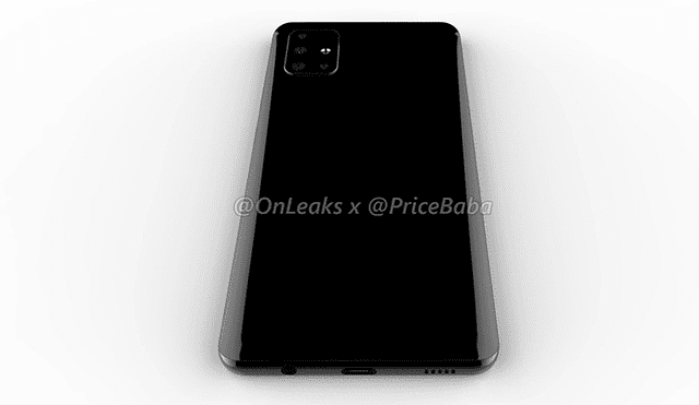 Renders filtrados del Samsung Galaxy A51. | Foto: OnLeaks.