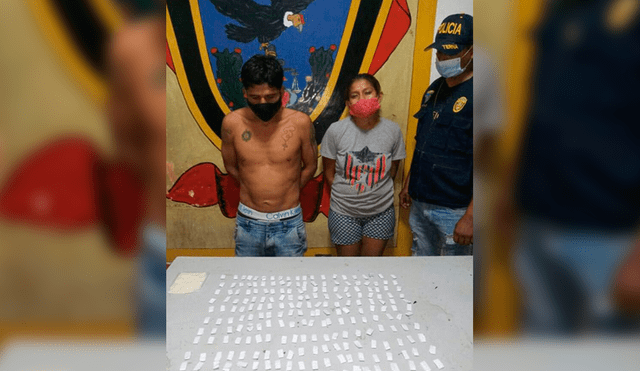 Detienen a pareja acusada de microcomercializar droga en Tumbes.