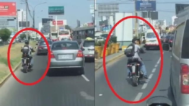 San Miguel: motociclista despejó tráfico para dar pase a ambulancia de bomberos [VIDEO]