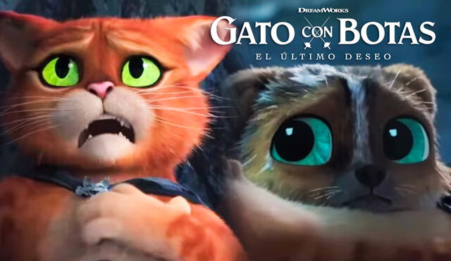 Perrito ayudó al Gato con Bota a superar su ataque de pánico en una escena de "El último deseo". Foto: composición LR/DreamWorks