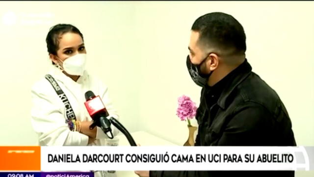 El abuelo de Daniela Darcourt recibe atención médica en el hospital Edgardo Rebagliati, luego de contraer la COVID-19 | FOTO: América TV