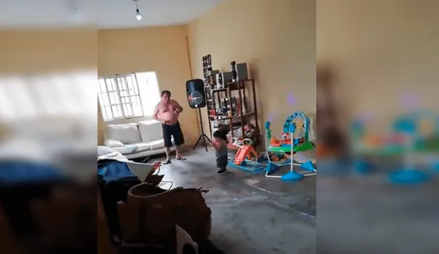 Facebook viral: padre estuvo al cuidado de su nieto y su hija los descubrió en una curiosa escena [VIDEO] 