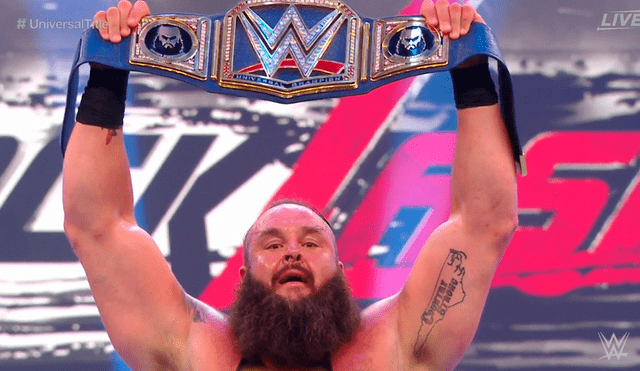 Braun Strowman superó a The Miz y Morrison para seguir siendo el campeón Universal. | Foto: WWE
