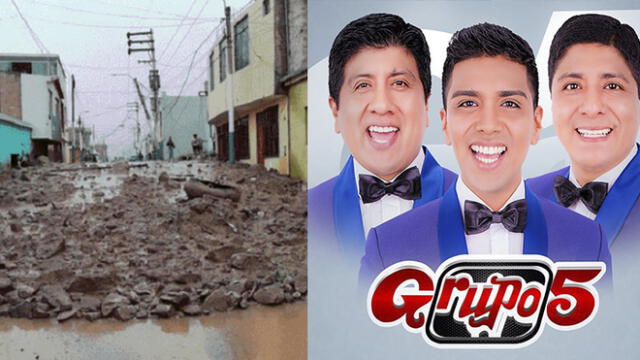 Grupo 5 suspende conciertos tras fuertes lluvias en el sur del Perú
