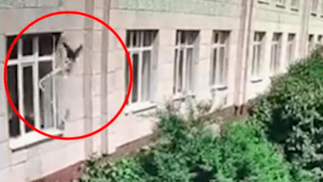 Niña sobrevive a caída desde el segundo piso de guardería [VIDEO]