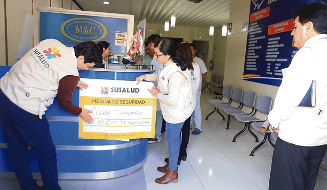 Fiscalización de Susalud en Chiclayo.