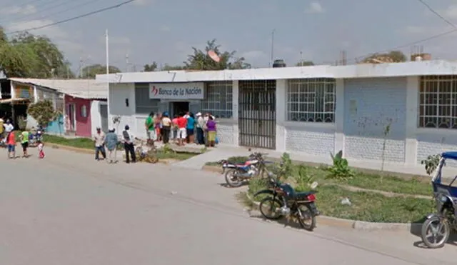 Sullana: Cuatro delincuentes asaltaron Banco de la Nación