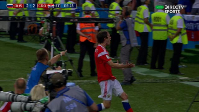 Rusia vs Croacia: el gol de Mario Fernandes que empata el partido [VIDEO]