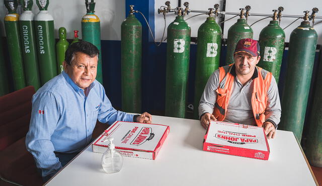 El Ángel del Oxígeno, Luis Barsallo, es una de las figuras de esta campaña. Foto: Papa John's