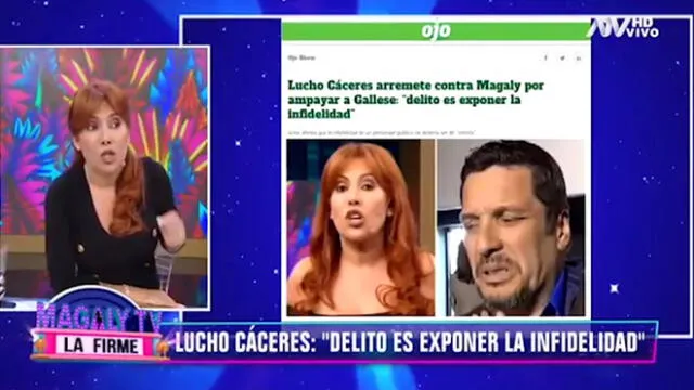 Magaly Medina arremete contra Lucho Cáceres por criticar ampay a famosos