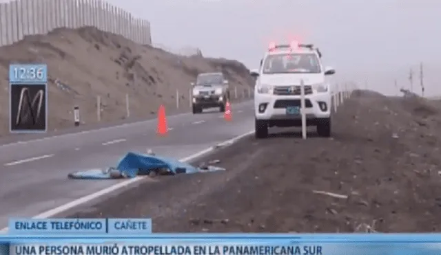 Cañete: hombre murió atropellado al intentar cruzar la Panamericana Sur