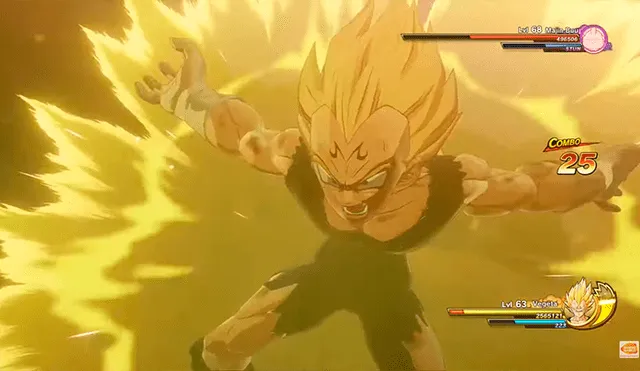 Gameplay de Dragon Ball Z Kakarot nos muestra la épica pelea entre Majin Vegeta y Majin Boo.