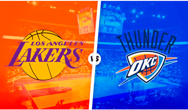 Lakers enfrentan a los Thunder por la NBA.
