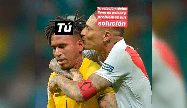 El beso que Paolo Guerrero le dio a Pedro Gallese en el partido Perú vs. Uruguay por Copa América ha generado diversos memes en Facebook.