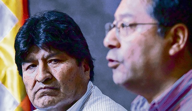 Dificultad. Expresidente Evo Morales y su candidato presidencial Luis Arce.Desencuentro. Grupos se pronunciaron a favor y en contra. (AFP)
