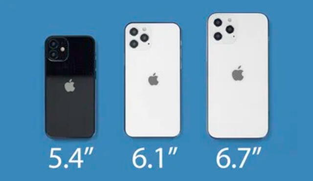 Estos esrían las dimensiones de cada iPhone 12 de Apple. Foto: MacRumors