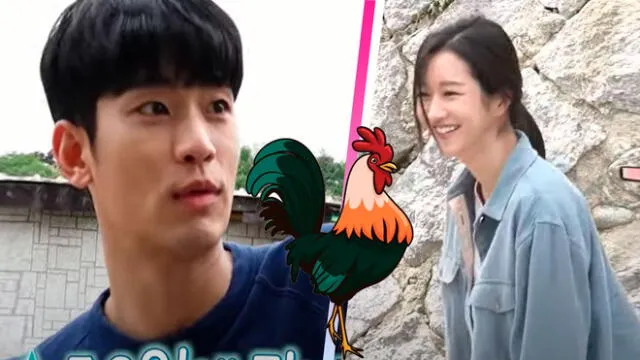 El gallo que quiso robar cámaras en It's okay to not be okay frente a Kim Soo Hyun y Seo Ye Ji. Créditos: tvN