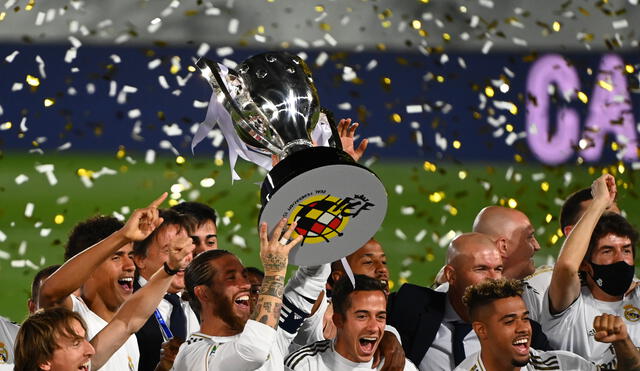 Real Madrid campeón de la Liga Santander 19-20. Foto: AFP
