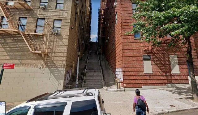 Desliza las imágenes para conocer la ubicación exacta de las escaleras donde se filmó la icónica escena del Joker. Foto: Captura de Google Maps