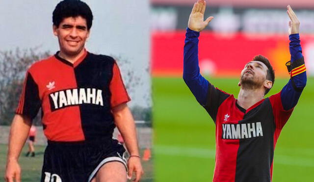 Diego Maradona tuvo como uno de sus últimos clubes a Newell's Old Boys, de cuyas divisiones inferiores surgió Lionel Messi. Foto: composición/EFE