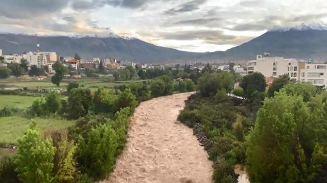 El caudal del río Chili llegó a los 190.8 m3/seg.