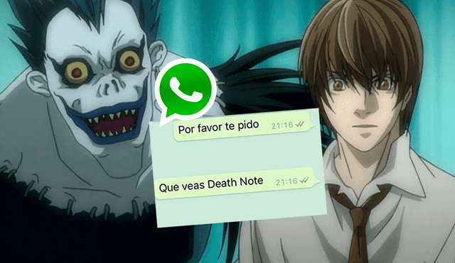 WhatsApp: Joven otaku intentó convencer a su novia de ver Death Note pero nada salió como quiso [FOTOS]