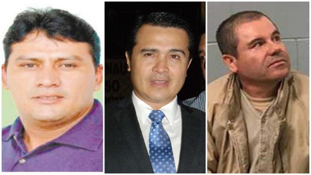 De izquierda a derecha: Alexander Ardón, 'Tony' Hernández y 'El Chapo' Guzmán.