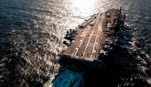 Portaviones de EE. UU. es interceptado por buques de guerra en mar de China Meridional. Foto: referencial