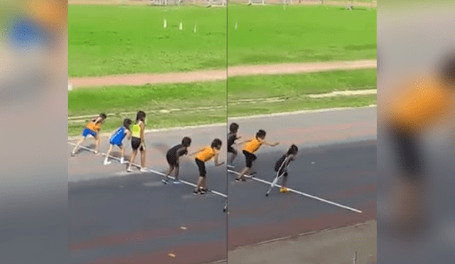Facebook: niña participa en carrera de atletismo con una muleta y el final es conmovedor [VIDEO]