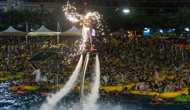 La macrofiesta tecno de Wuhan se llevó a cabo el 15 de agosto. Foto: AFP