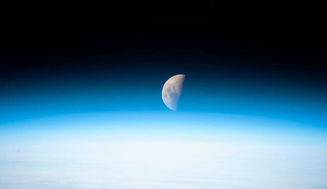 La Luna vista desde la Estación Espacial Internacional. Foto: NASA
