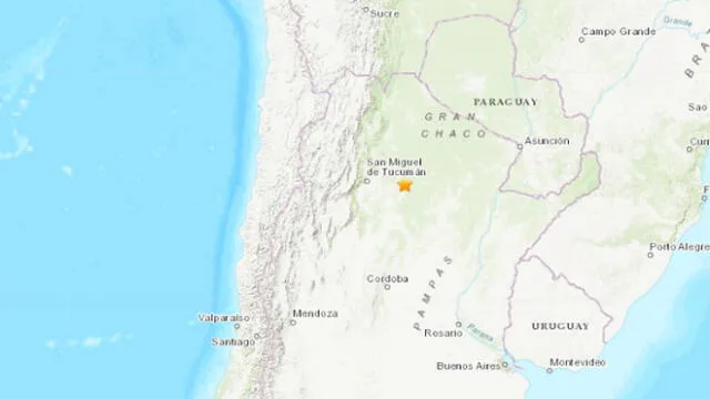 El sismo de Argentina alcanzó los 6 grados de magnitud. Foto: difusión