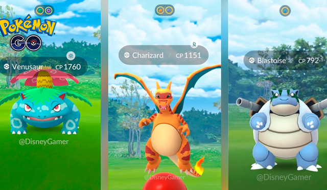 Los pokémon clon, Charizard, Blastoise y Venusaur, serán jefes de incursión en Pokémon GO.