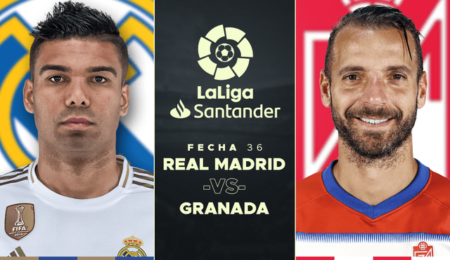 Real Madrid vs. Granada por la Liga Santander.