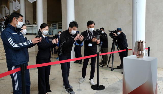 La llama olímpica llegó a Japón el último 20 de marzo. Foto: AFP.