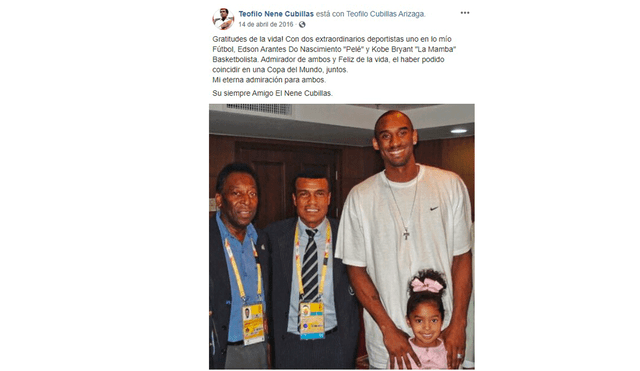 Kobe Bryant: el día que formó un tridente junto a Teófilo Cubillas y Pelé.