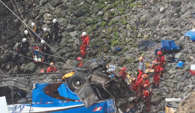 Accidente en Pasamayo: PNP y Bomberos finalizaron labores labores de rescate [EN VIVO]