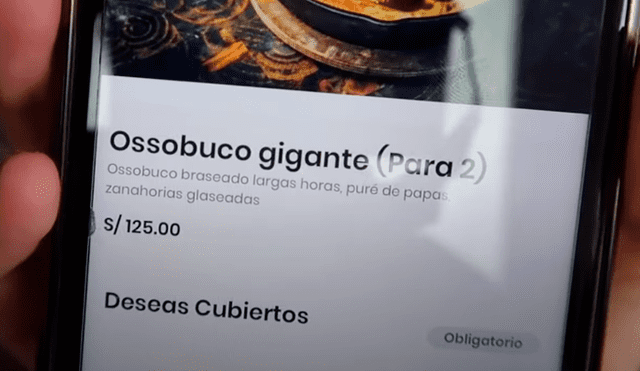 Desliza las imágenes para ver cómo luce este costoso osobuco italiano vendido en Lima. Fotocapturas: Desbalanceados/YouTube