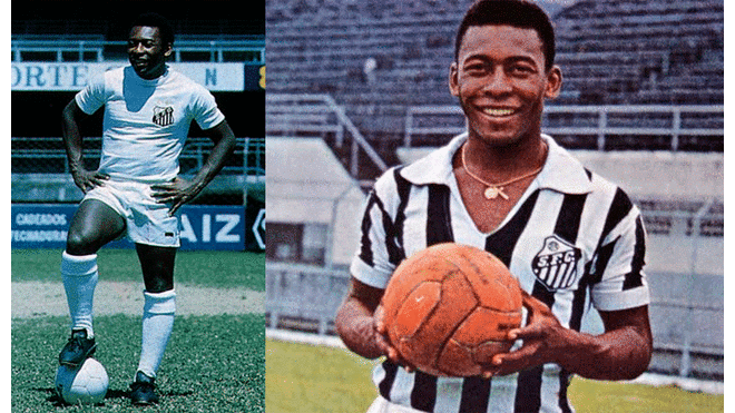 Pelé en Santos de Brasil