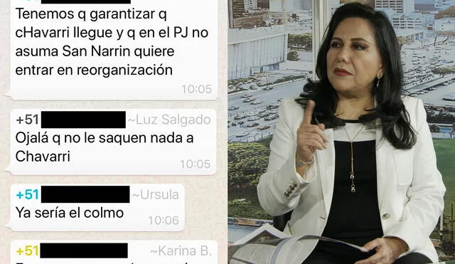 Gloria Montenegro sobre chats de FP: Deben investigarse hasta obtener un resultado