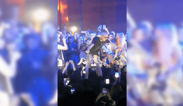 Twitter viral: Reggaetonero se lanzó al público, pero ocurrió lo peor [VIDEO]